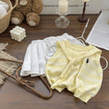 [summer clothing big sale free shipping] k-style children's clothing  new summer girls knitting pro vest children's pleated