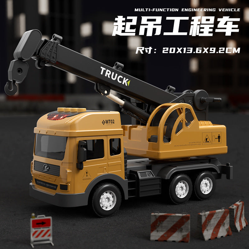 Kids' off-road transport trailer dump truck construction vehicle simulation inertia alloy container truck toy dump truck