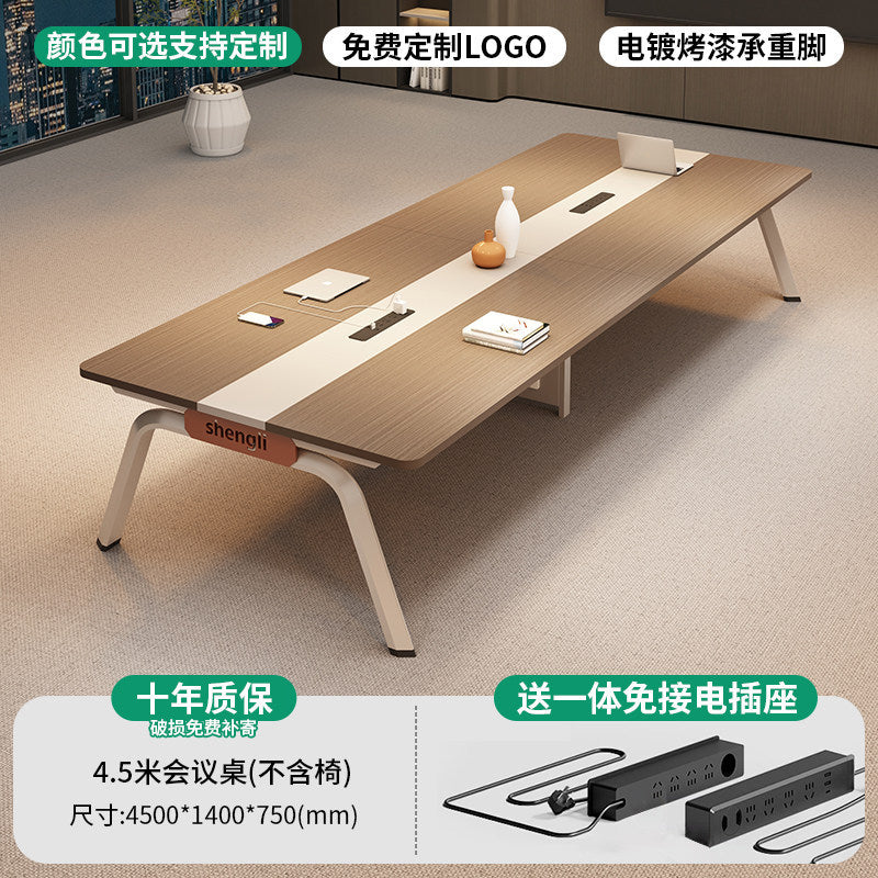 Saint li conference table long table modern casual size small conference room reception negotiation table bench training table and chair combination