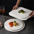 Stone-textured round ceramic plate, suitable for western-style steak, high-end cakes, dim sum, sushi, desserts, and pastries
