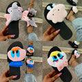 Plus size women's slippers for export, spring/summer 2024 new collection: elephant-themed chunky platform wedge slides, cartoon casual flip-flops