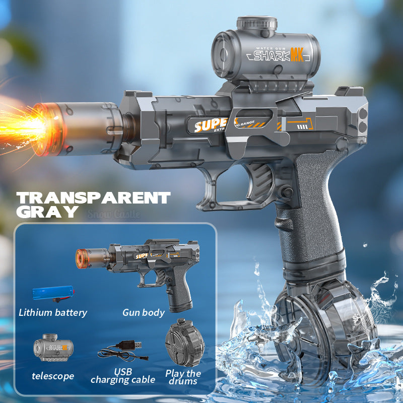 new product barrett electric water gun burst flash continuous fire linked reloading sniper gun large capacity toy water gun