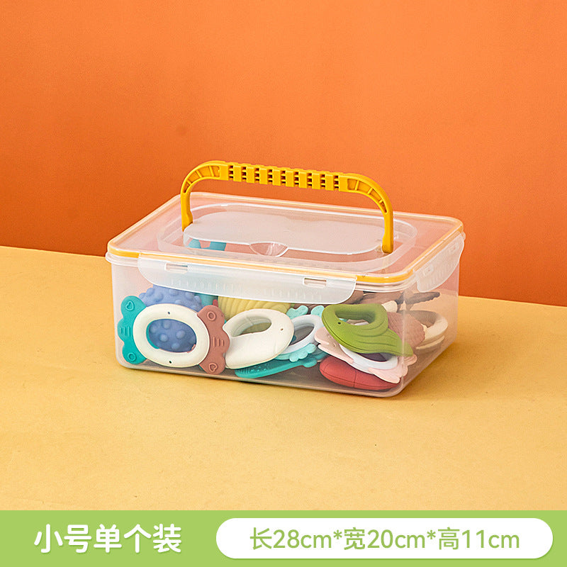 Children's toy storage box Plastic stackable high-capacity finishing box Household portable toy storage box with lid