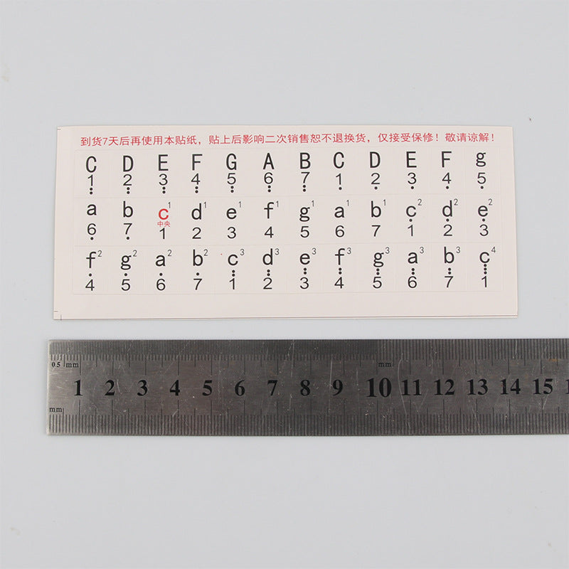 Wholesale piano & electronic keyboard note stickers - 61-key, 54-key, 49-key - adhesive note stickers for beginners - direct from the manufacturer