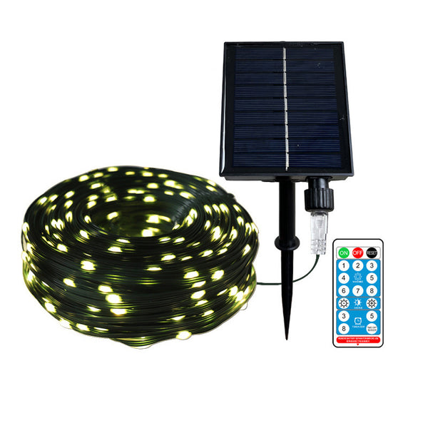 remote control LED leather line light string waterproof outdoor low voltage courtyard party decoration led solar light string
