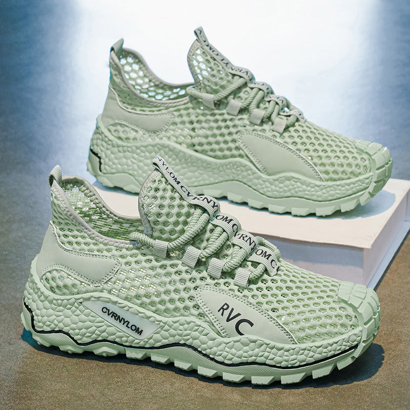 Men's mesh sneakers - 2026 new summer collection: breathable, lightweight, perforated mesh, casual, versatile, trendy athletic shoes
