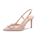 Yx french one-line beautiful v buckle elegant high heels stiletto pointed toe one-line beautiful toe cap sandals nude women's shoes