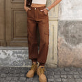 Wishfashion cross-border export  new arrival washed semi-elastic stylisheasiest for match jogger pantsworkwear denim pants
