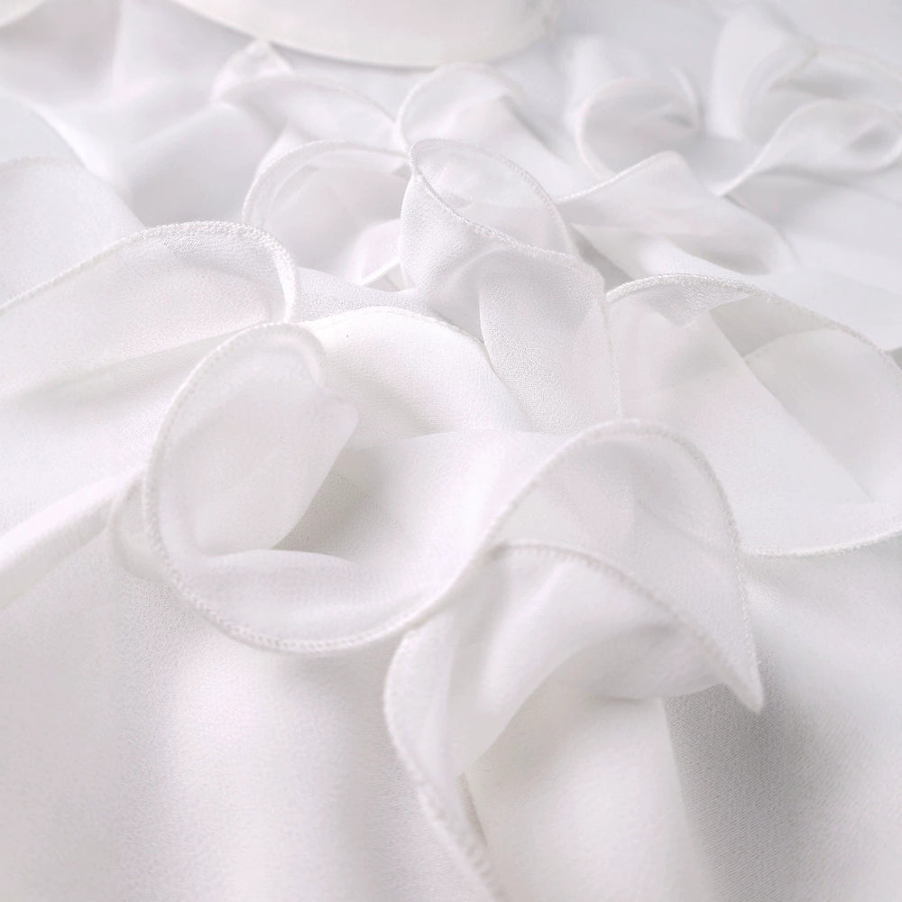 Summernew arrivalfashion ruffles chiffon dress hot diamond belt double layer lining banquet evening dress