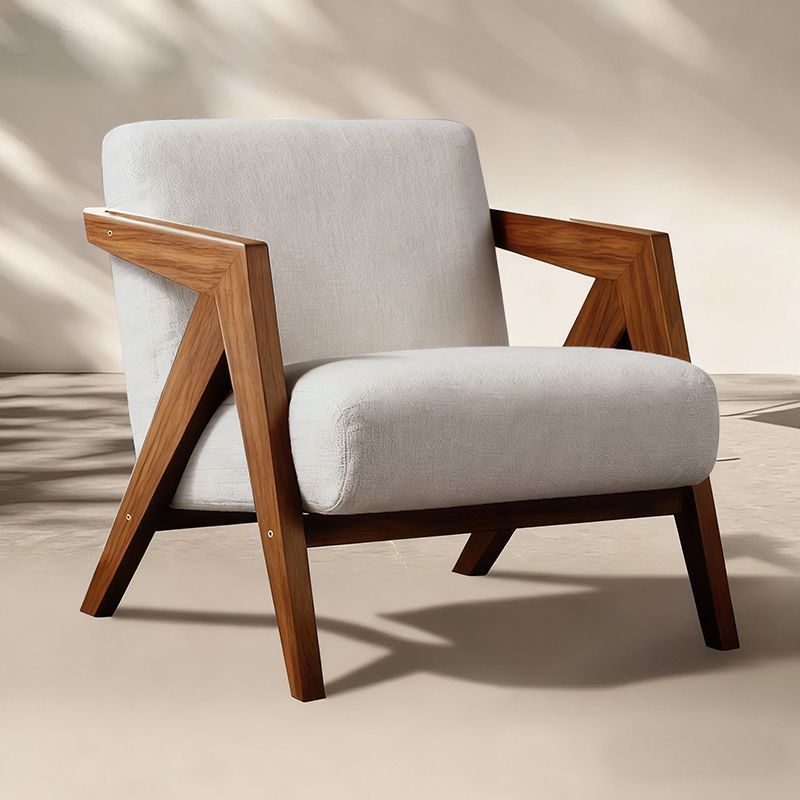 Scandinavian solid wood single sofa richard french medieval style living room sofa chair balcony casual chair lazy sofa