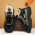 Men's cotton-padded boots 2025 new winter fleece-lined warm outdoor hiking waterproof non-slip high-top work martin snow boots