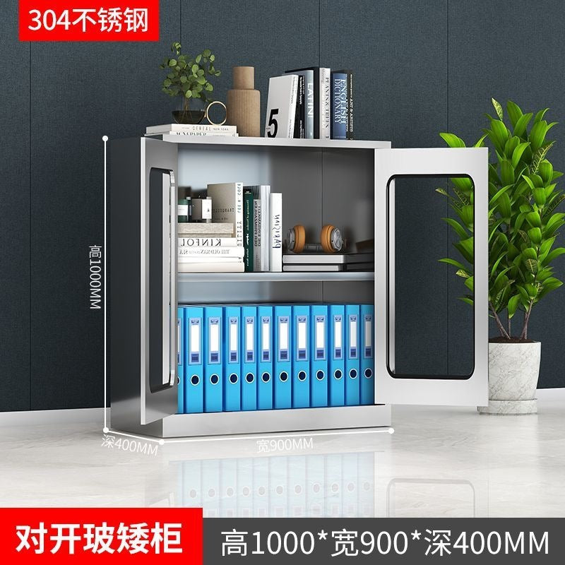 Stainless steel low cabinet office file cabinet document storage cabinet tool organizer cabinet cupboard drawer with lock filing cabinet