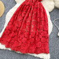 French chic sleeveless lace dress - 2025 summer collection: slim fit, a-line, elegant tank dress/gown