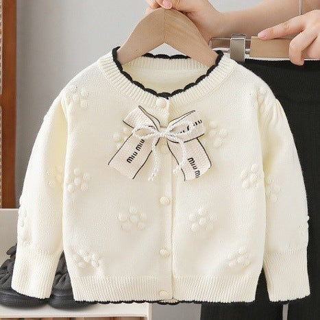 Girls' knitted sweater and pants set - new autumn  collection - sweet two-piece outfit for little girls