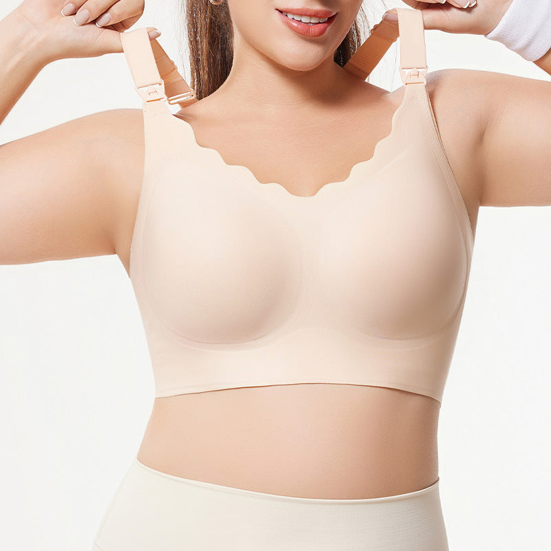 Fashionexport fatmm seamlessplus sizeintimates female big breasts show small push-up side closing beautiful back sports intimates