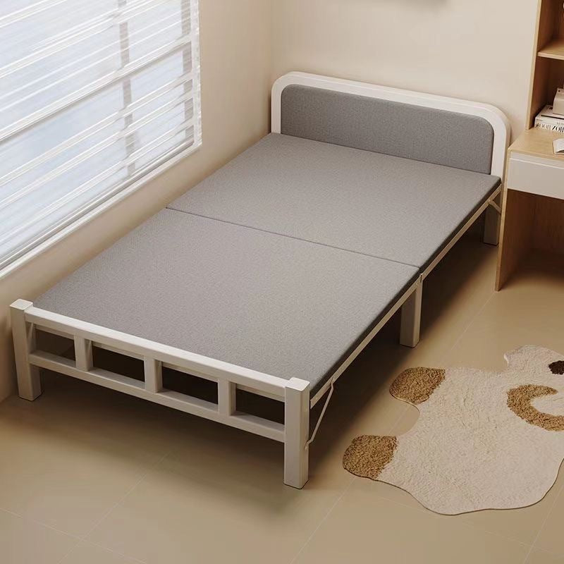 Single bedfor homefoldable bed rental room small bed dormitory lunch break bed bedroom simple bed adult 1.5m double bed