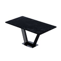 Factory direct wholesale sintered stone dining table - italian style, small apartment, light luxury, high-end, minimalist modern design with carbon steel legs, rectangular table