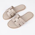 Plus size women's slides for cross-border e-commerce: versatile summer flat sandals, perfect for beach vacations and stylish beachwear