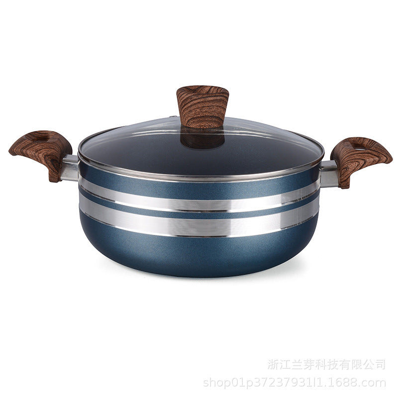 Factory processing personalized oem elegant suit pot non-stick pot 20/24/28 soup pot + wok + frying pan suit