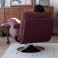 Italian-inspired, understated luxury leather sofa chair. features a removable and washable fabric cover, a vintage-style single seat, and a swivel base perfect for the living room or balcony