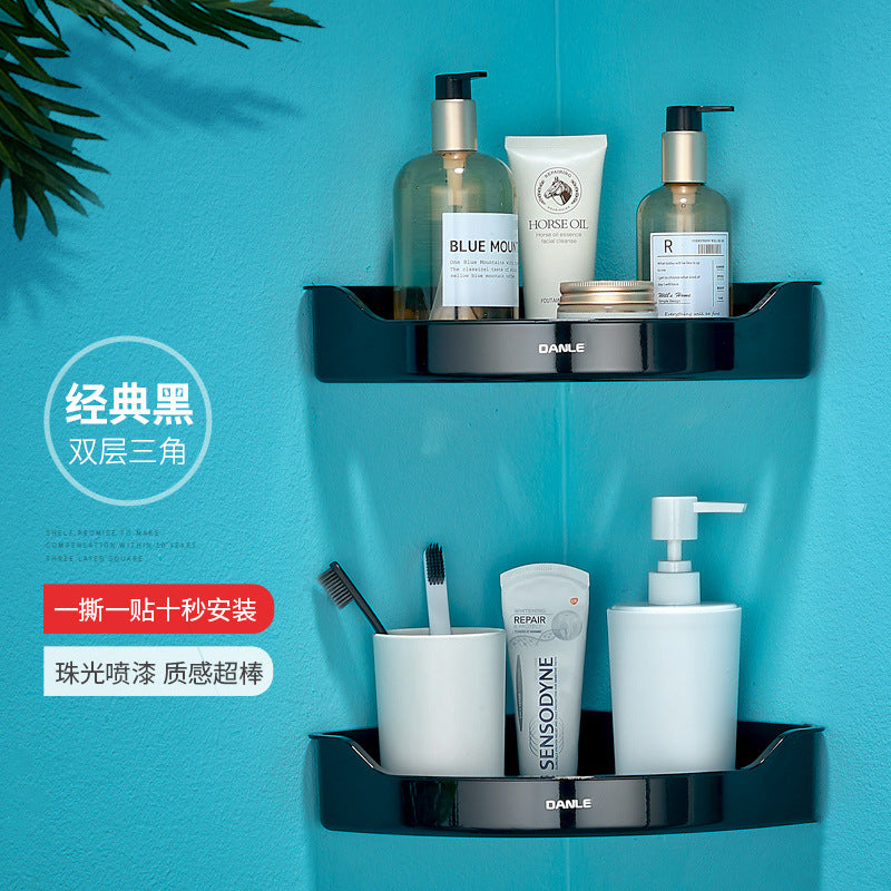 Wholesale Bathroom Shelf No Punching Wall Mounted Suction Cup Wash Sink Toilet Toilet Storage Shelf