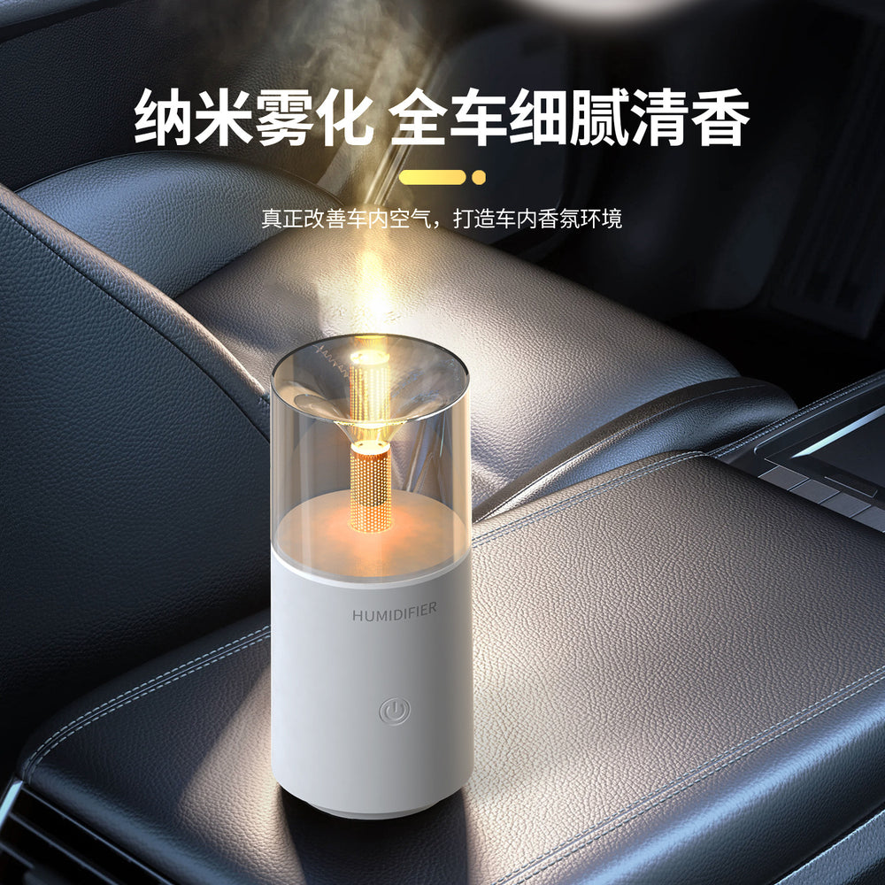 Car aromatherapy machine large fog volume atmosphere lamp indoor desktop ornament candle light humidifier fragrance machine diffuser for home
