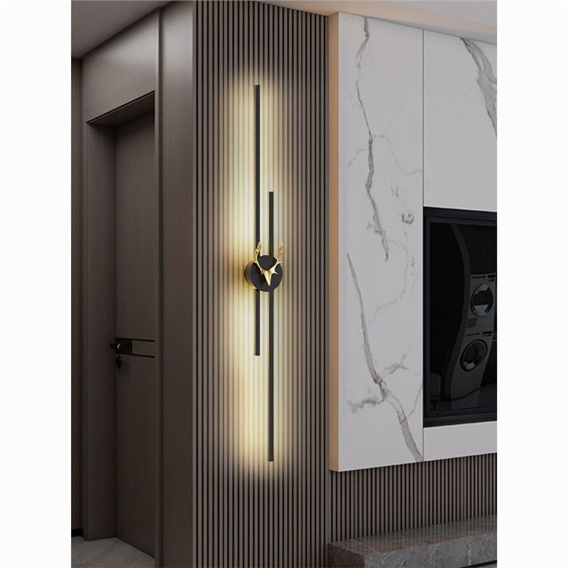 Minimalist modern linear living room grid light, bedroom bedside wall lamp, hotel aisle sofa background wall light