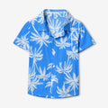 Summernew arrival cross-border kids shirt short-sleeved shirt fried handsome retro beach style printingshirt boys shirt