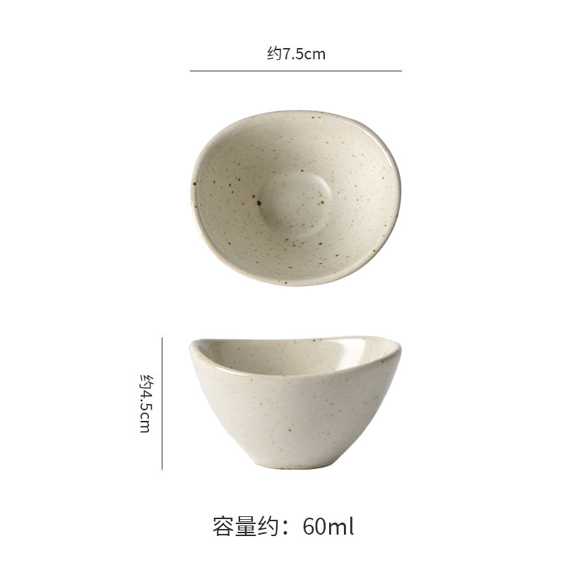 Japanese retro ceramic small dish restaurant for homestylish dipping sauce soy sauce dish hot pot snack seasoning dish vinegar dish