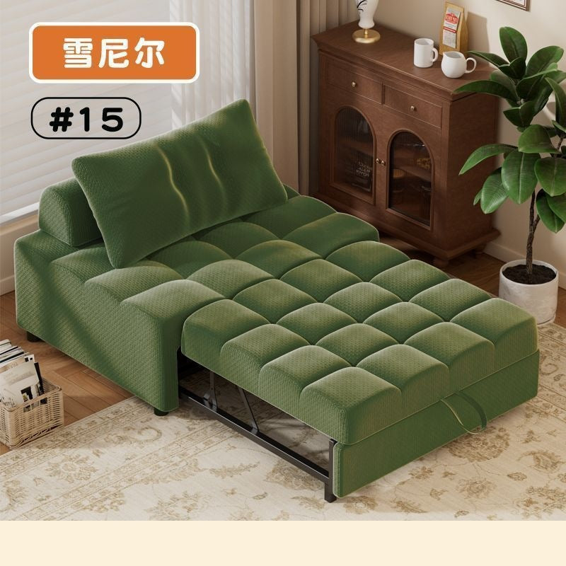 Foldable sofa bed all-in-one dual-purpose small apartment living room balcony multi-functional telescopic bed single double pull-out sofa cotton