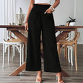 european and american cross-border foreign trade women's clothing independent station shein   pure colorcasualstraight-leg pants