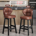 Bar stool, home high stool, solid wood backrest chair, commercial cashier bar stool, light luxury high-end bar stool