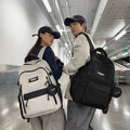 New large capacity backpack - perfect for high school, college, and university students. casual printed backpack with color blocking design, ideal for business trips and travel