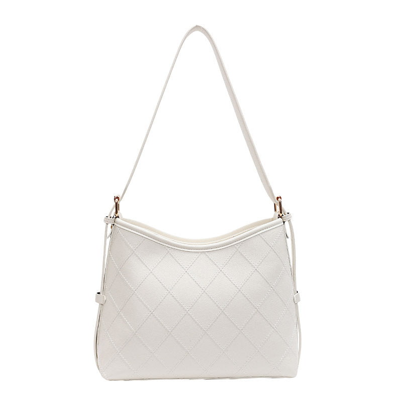 Rhombus small bag women's bag 2025 summer new trendy Korean version versatile shoulder bucket bag Internet celebrity fashion messenger bag