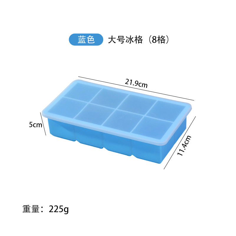 Freeze ice cube mold with lid silicone ice grids ice making film skull square ice maker cocktail ice ball film