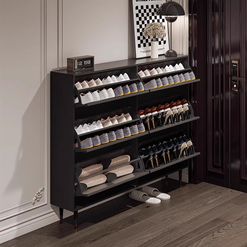 Cream style ultra-thin tipping shoe cabinet for home door small narrow entrance multi-layer entrance cabinet new arrival 2025 popular shoe rack