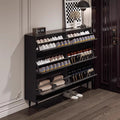 Cream style ultra-thin tipping shoe cabinet for home door small narrow entrance multi-layer entrance cabinet new arrival 2025 popular shoe rack