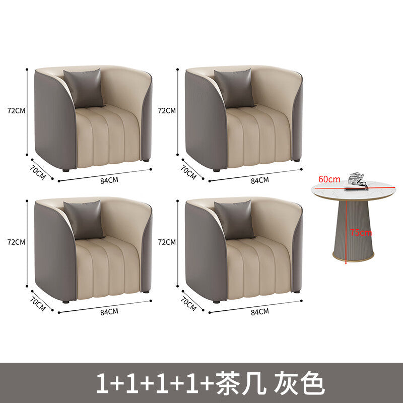 Saint-ly minimalist light luxury hotel lobby sofa set - lounge area, office reception area, meeting & negotiation space