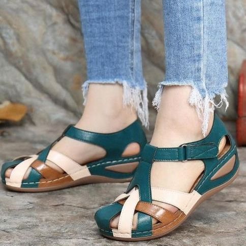 women's sandals:  summer new arrivals - retro round toe, casual hollow-out design, versatile everyday shoes, ready to ship