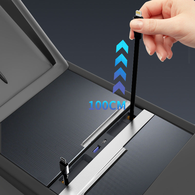 Suitable for Tesla docking station refresh 3/Y cigarette lighter charger slide cover P cigarette lighter telescopic cable 120WD fast
