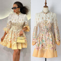 Autumn new arrival australian slotprintingelegance vacation waist elegant slimming look skirt exquisite single breasted with belt
