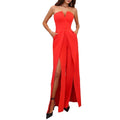 S9365  cross-border summer new european and american style fashionable sexy casual pants slit slim-fit jumpsuit