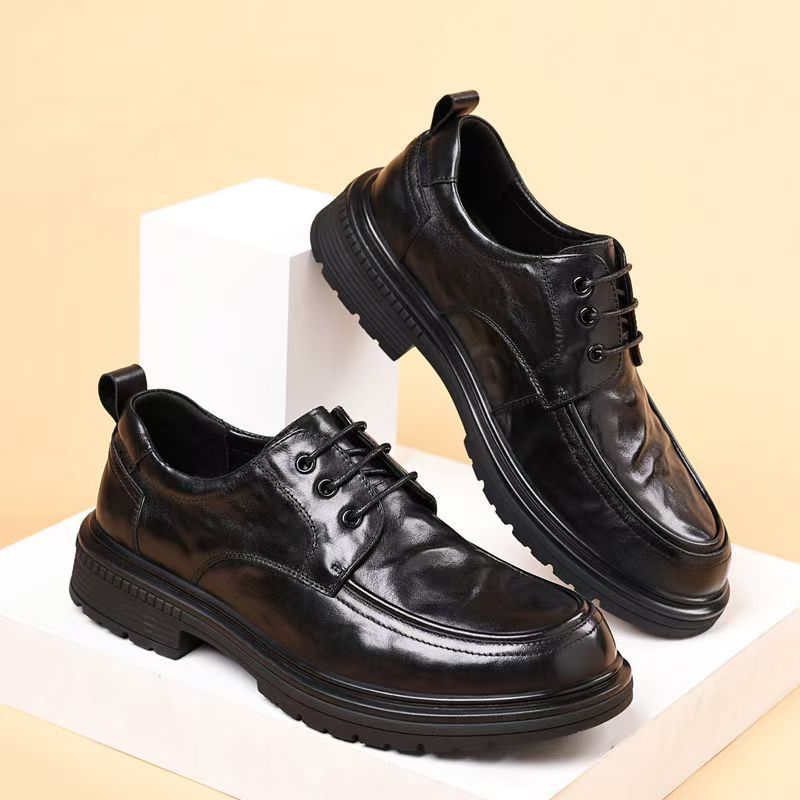 New arrival business formal leather shoes men's casual wedding groom british heightening summer breathable youth pointed toe men's shoes