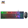 Viewsonic cu3500 wired mechanical feel keyboard and mouse combo - gaming illuminated keyboard and mouse set for esports
