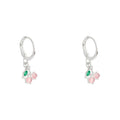 Spring pink cherry earrings 2026 niche style ear cuffs fashionable elegant sweet forest style accessories
