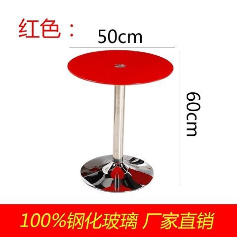 Tempered glass round table minimalist coffee table balcony lounge negotiation table small apartment coffee table discussion table and chairs free shipping