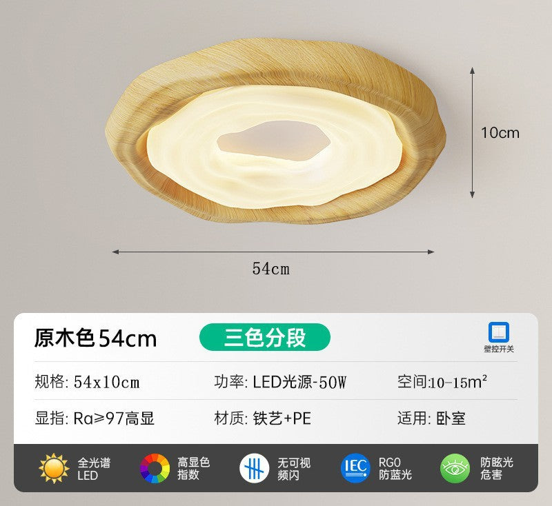 Walnut cookie bedroom light medieval cream wind ceiling light Internet celebrity children's room full spectrum led lamps
