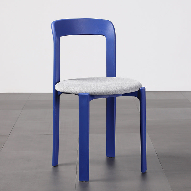 Nordic plastic chair - thickened, stackable dining chair for restaurants, cafes, indoor/outdoor use - dopamine backrest dining chair