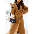 fall/winter new collection: independent e-commerce, us & european, tiktok-driven, cross-border trade women's double-breasted wool coat