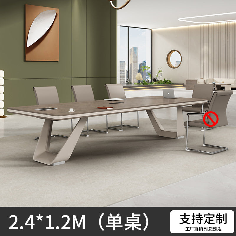 Conference table negotiation table desk and chair set training office furniture rectangular table office large minimalist modern